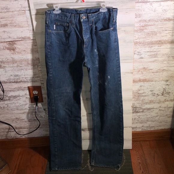 Mens Carhartt blue jeans traditional fit size 32x34 cowboy/work jeans comfy - Picture 4 of 7